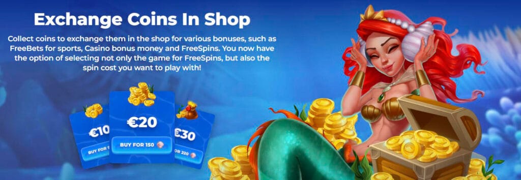 Sklep z monetami wymiany Posido Casino